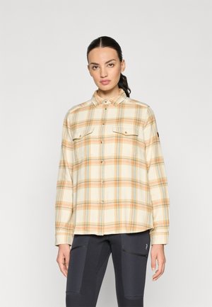 ÖVIK HEAVY SHIRT - Chemisier - chalk white/dune beige