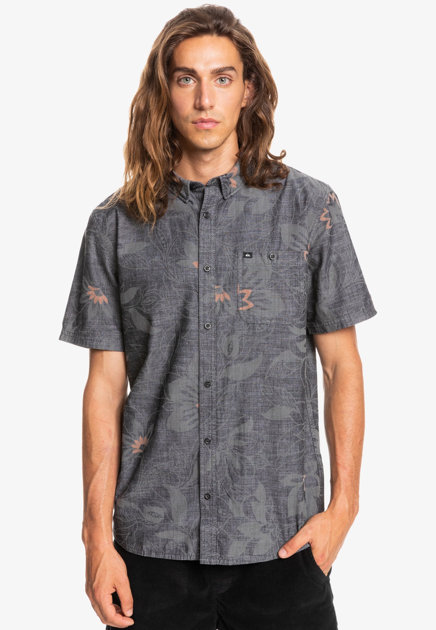 Quiksilver GROVELER - Camisa - grey/negro - Zalando.es