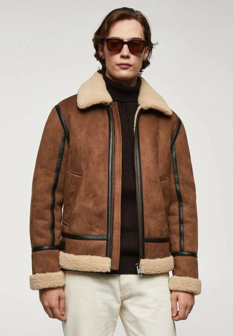 Mango DIQUE - Kunstlederjacke - cognac