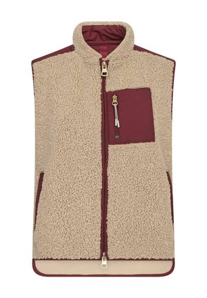 Mos Mosh, MMROWE ELI TEDDY VEST - Chaleco - cabernet
