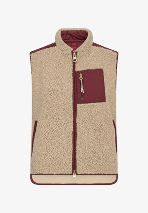 Mos Mosh, MMROWE ELI TEDDY VEST - Chaleco - cabernet