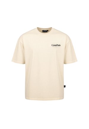 CRYSTAL PARIS, CRYSTAL PARIS OVERSIZED T-SHIRT LIVING LIFE - T-shirt imprimé - cream