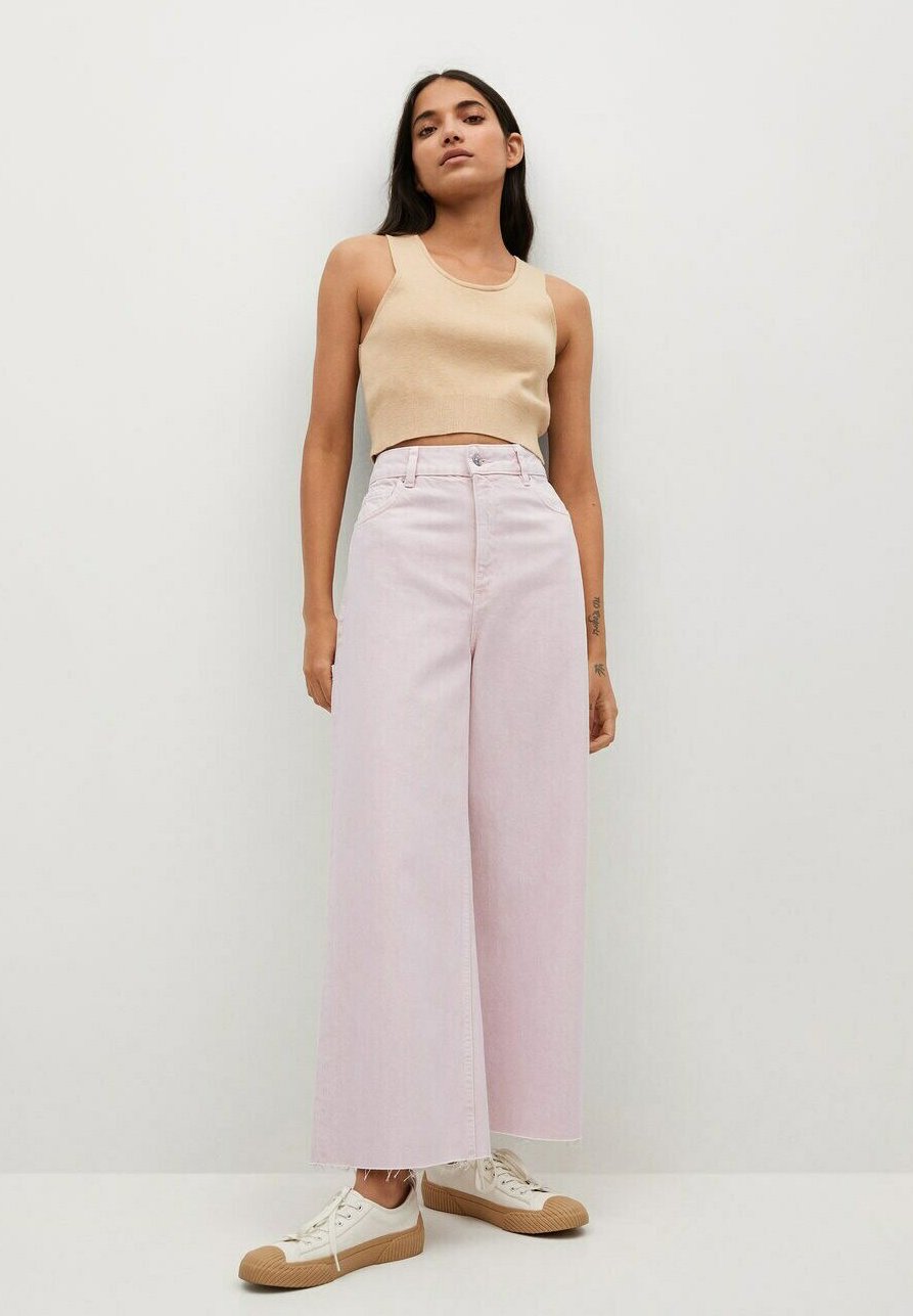 Mango CAROL - Flared Jeans - pastelroze/stone - Zalando.co.uk