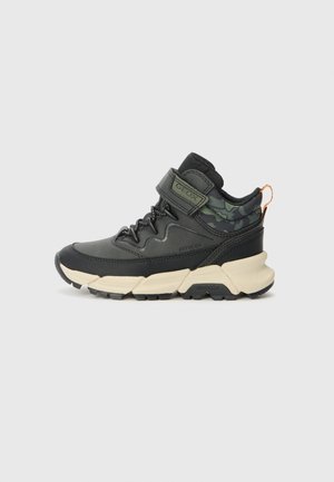Geox FLEXYPER PLUS - Bottines à lacets - black/military