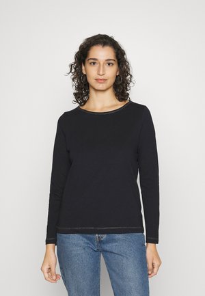 BOAT NECK - Maglietta a manica lunga - black
