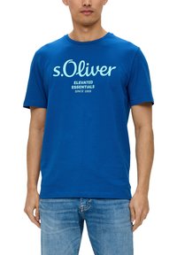 s.Oliver KURZARM - T-shirt print - royalblau