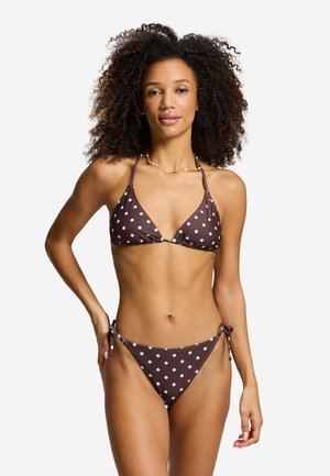 The Sunshine Brand LIZ TRIANGLE SET - Bikini - brown polka dots