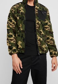 INDICODE JEANS Felpa con zip - dark green