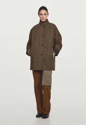 Massimo Dutti DETAIL - Cappotto corto - khaki