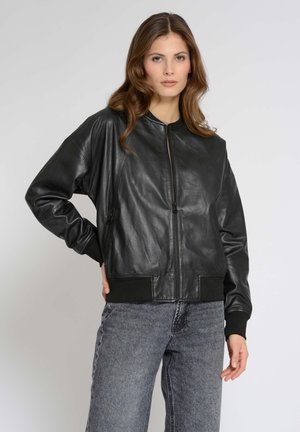 Lederjacke - black