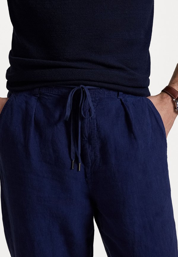 Lateef Relaxed Fit Pleated Linen Trouser - Trousers4