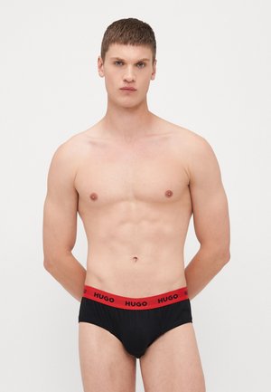 HIPBRIEF 3 PACK - Trosor - black/khaki/red