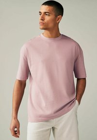 Next HEAVYWEIGHT 3 PACK - Basic póló - navy blue pink ecru