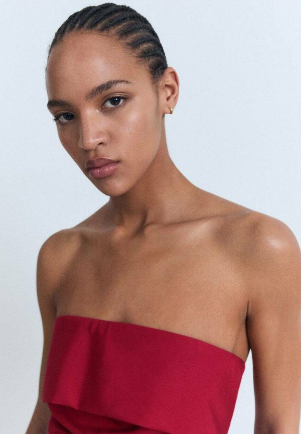 LONG STRAPLESS - Jumpsuit - dark orange4