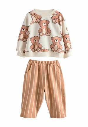 Next BARREL LEG JOGGERS SET - Tepláková súprava - brown neutral teddy bear