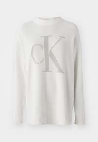 INTARSIA HIGH NECK - Maglione - ivory