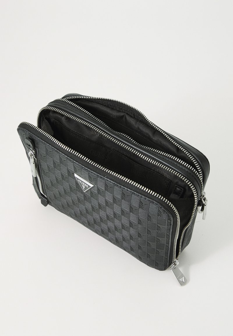 GUESS Torino Borsa A Tracolla Donna In Pelle Sintetica Nera - Tasca Con Cerniera E Fodera Con Logo - Zip