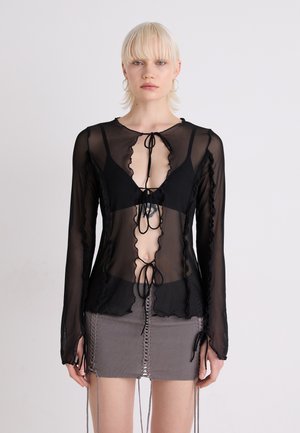 ELYSIA FRONT TIE  - Pusero - black