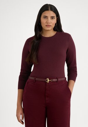 SHAVONNE COTTON BLEND SWEATER - Svetrík - dark garnet