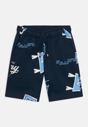 ALL OVER PRINTED SWEATSHORT - Shorts - dark night navy