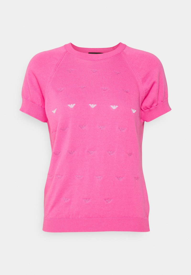 Emporio Armani T-shirt print donkerroze Emporio Armani T-shirt print donkerroze