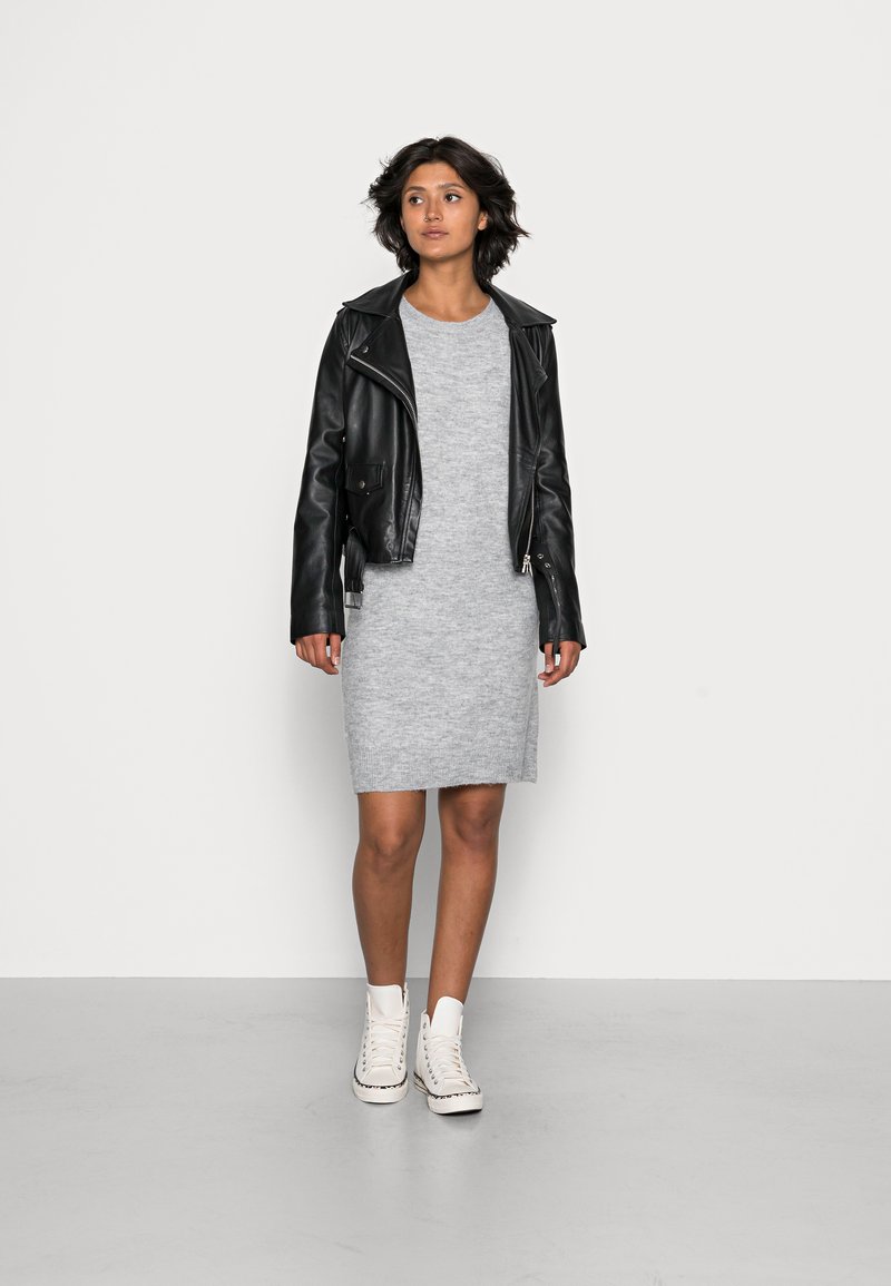 Damen Freizeitkleider | Vero Moda Strickkleid light grey melange/hellgrau-meliert - NB03930 Damen Freizeitkleider | Vero Moda Strickkleid light grey melange/hellgrau-meliert - NB03930