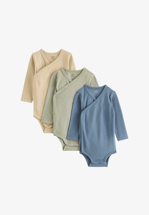 Lindex, LINDEX 3-PACK SOLID WRAP BODYSUITS LINDEX UNISEX - Body - dark dusty blue