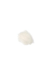 Sostanza trasparente di consistenza gel-like con una forma leggermente irregolare e una superficie liscia, caratterizzata da un aspetto morbido, lucido e bianco.
