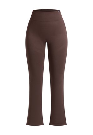 Smilodox SCHLAGLEGGINGS FLARED SCRUNCH AYLIN - Leggings - Trousers - braun
