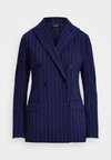 PINSTRIPE DOUBLE BREASTED TWILL BLAZER - Žakete - navy/white