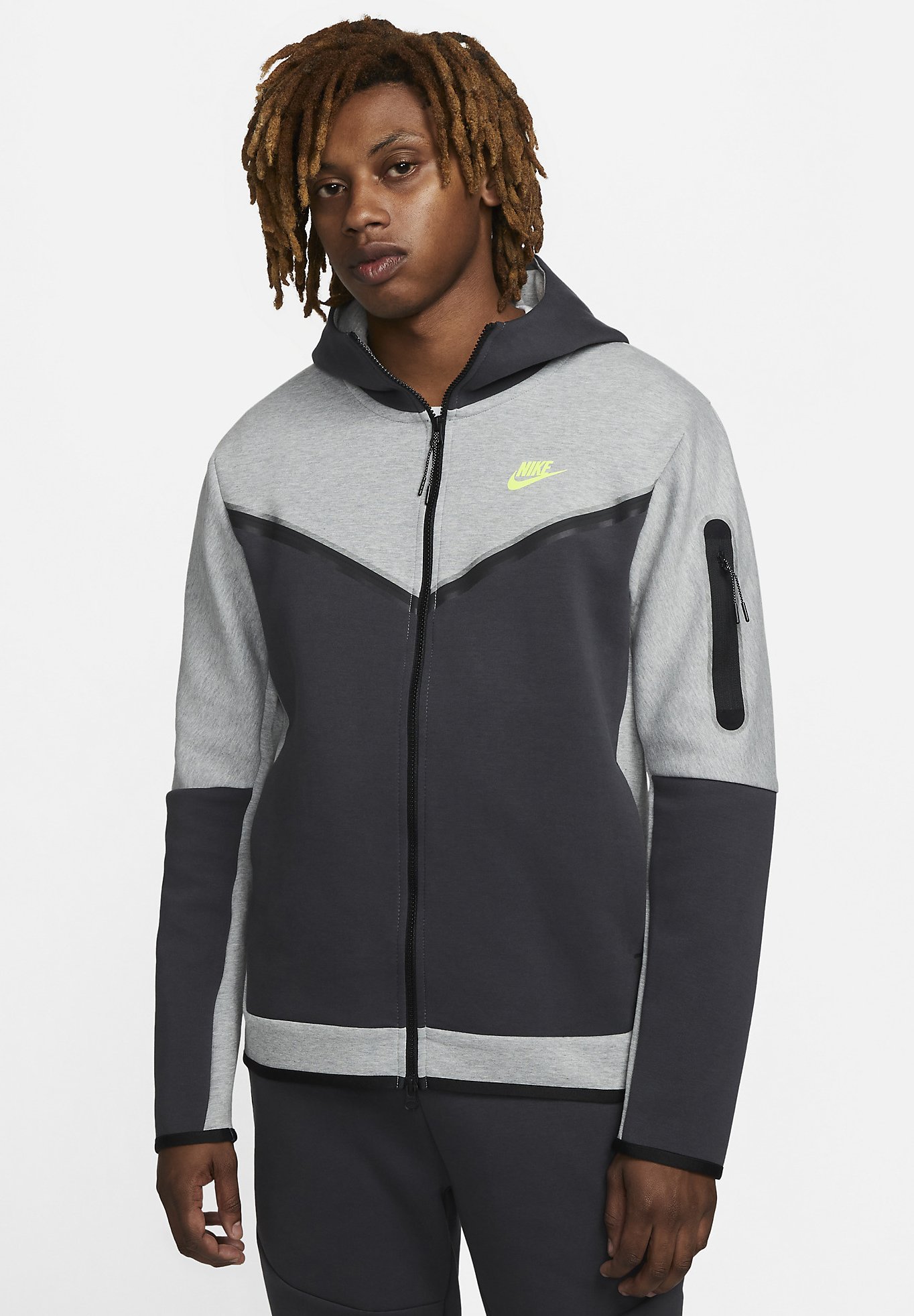 Nike Sweat à Capuche NSW Tech Fleece - Gris/Noir