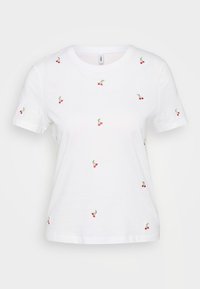 ONLKETTY LIFE O NECK - T-shirts med print - bright white