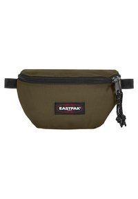 Olivgrön Eastpak midjeväska i slitstark nylon, med dragkedjestängning, svart logotypmärke och justerbar rem. Kompakt och strömlinjeformad design.