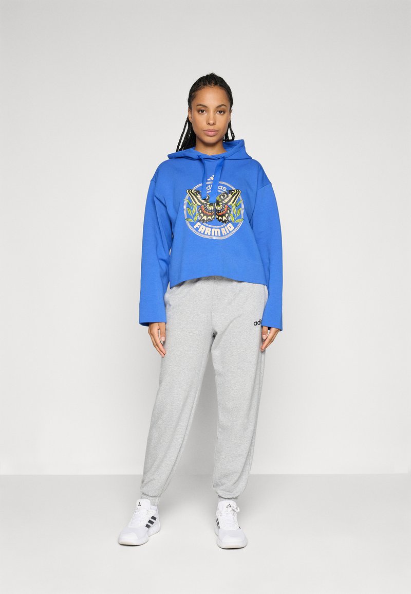Sweat à Capuche Cropped Forever 21 - Bleu Tie Dye, Coton, Taille L Femme - Idéal Casual