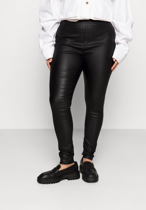 ONLY Curve ONCKEIRA ROCK LIFE COATED - Leggings - Hosen - black