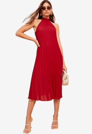 Friends Like These HALTER NECK MIDI-REGULAR FIT - Denné šaty - red