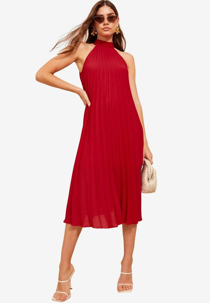 Friends Like These HALTER NECK MIDI-REGULAR FIT - Freizeitkleid - red