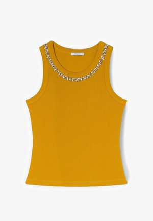 Motivi, TOP CON STRASS SULLO SCOLLO - Top - giallo