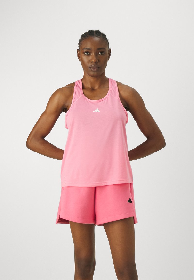 adidas Performance TRAIN ESSENTIALS MINIMAL BRANDING RACERBACK - Topp - bliss pink