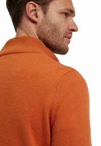 FALKE BASIC LAMBSWOOL HALF-ZIP - Maglione - tandoori
