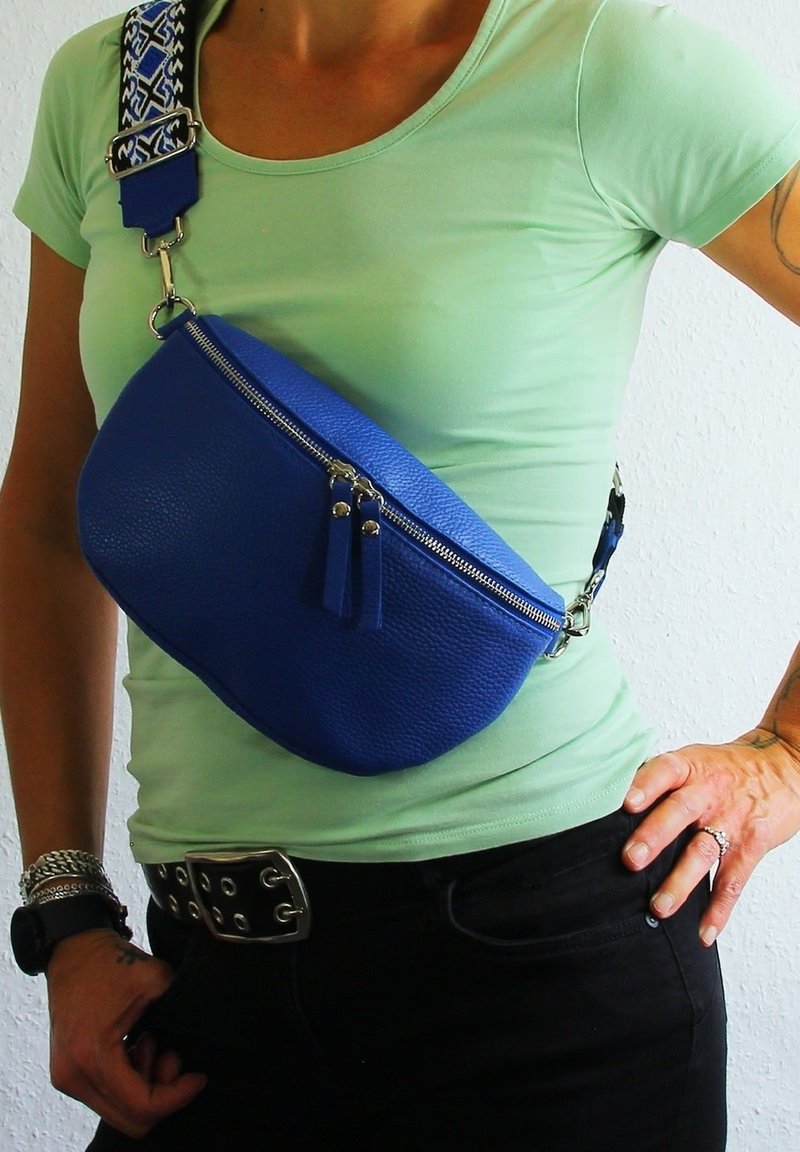 DrachenLeder TOSCANTO - Schoudertas - blau mehrfarbig