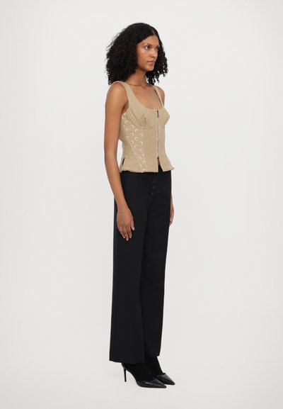 MARINE SERRE MOON CORSET  - Tops - dark beige