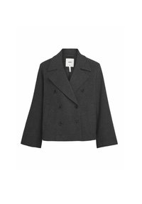 OBJKEILY SHORT JACKET - Chaqueta de entretiempo - dark grey melange