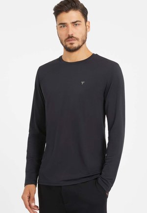 Guess, STRETCH KLEINES LOGO-DREIECK - Maglietta a manica lunga - schwarz