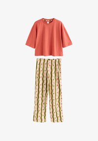 Non selezionato, green/ecru stripe