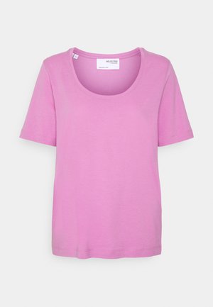 SLFSTANDARD U-NECK TEE COLOR - T-shirt basic - opera mauve
