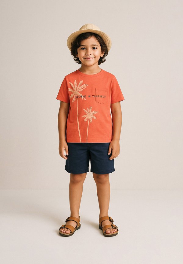 SHORT SLEEVE - T-Shirt print - coral