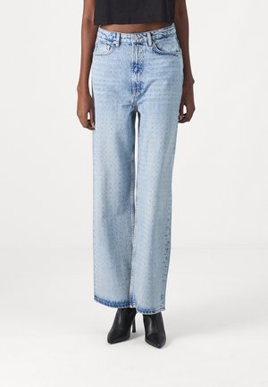 SHELLY STUD - Wide Leg - frozen blue