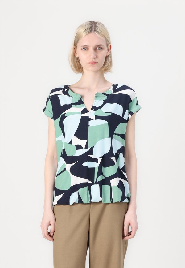 ALL OVER PRINTED V NECK - Print T-shirt