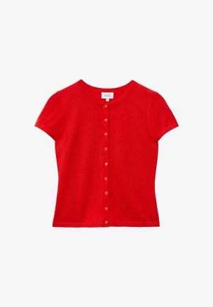 & OTHER STORIES, & OTHER STORIES KNITTED BUTTON-FRONT T-SHIRT - Gilet - red